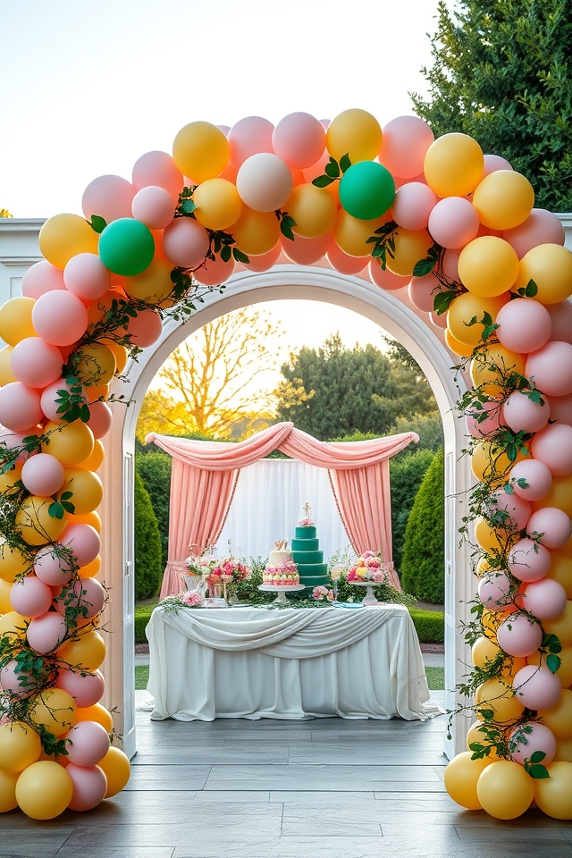 customizable festive balloon arches