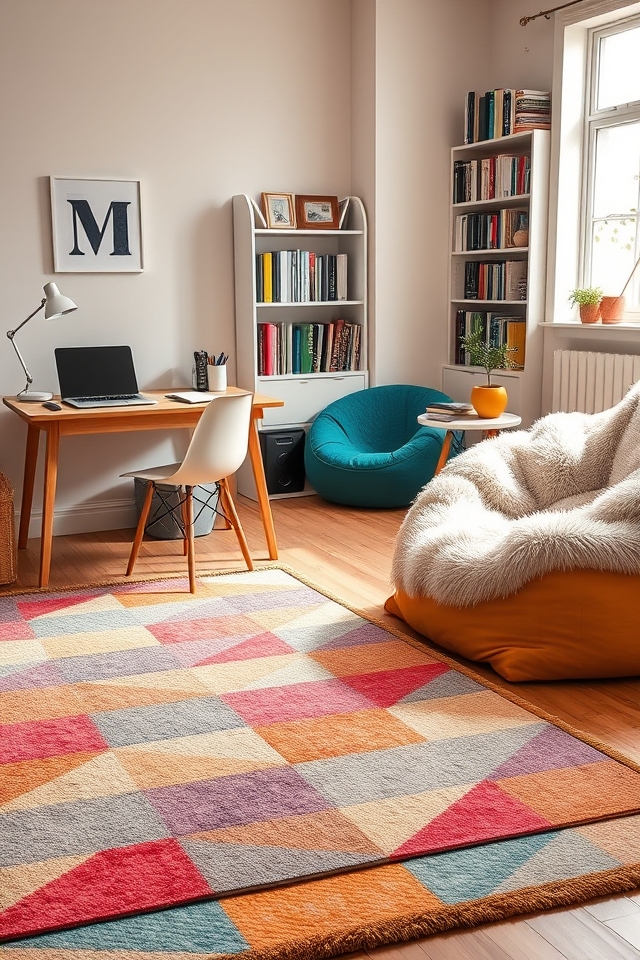 define spaces with rugs