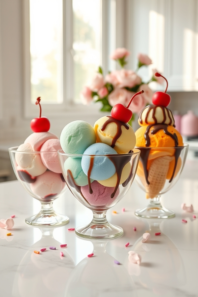 diy faux sundae centerpieces