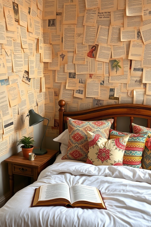 diy literary wall decor