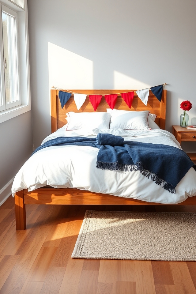 diy patriotic bed bunting