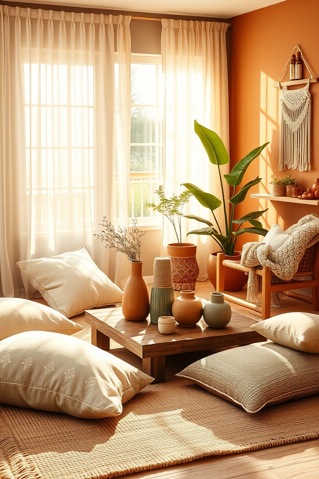earthy tones boho relaxation