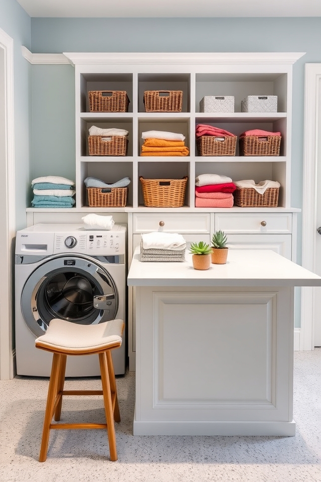 efficient laundry folding station