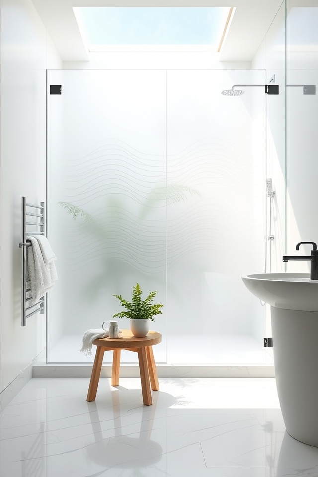 elegant breezy frosted glass