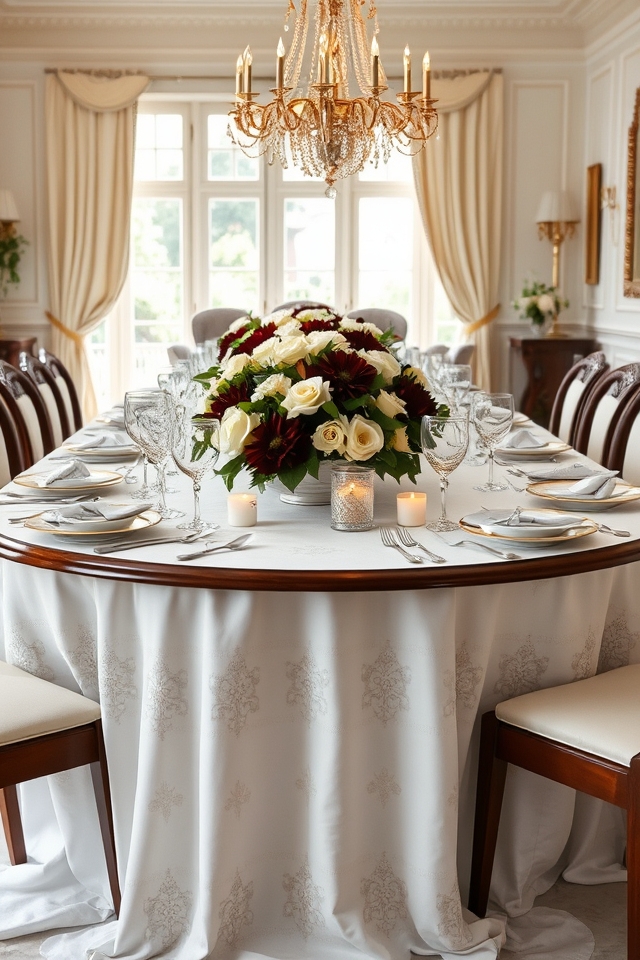 elegant formal dining setup