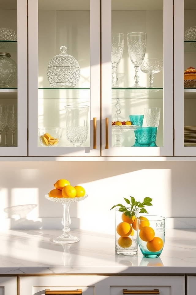 elegant glass accent display