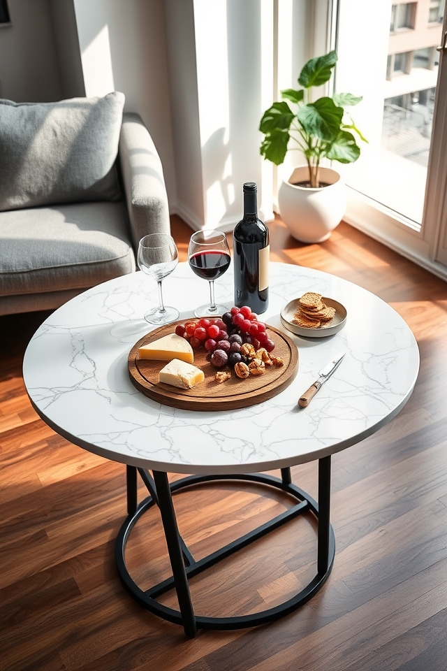 elegant marble top table