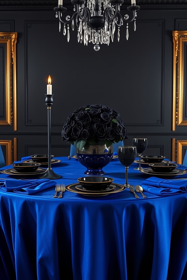 elegant royal blue contrast