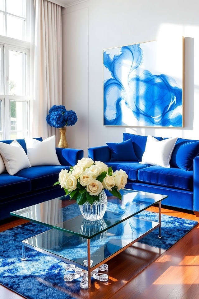 elegant royal blue contrast