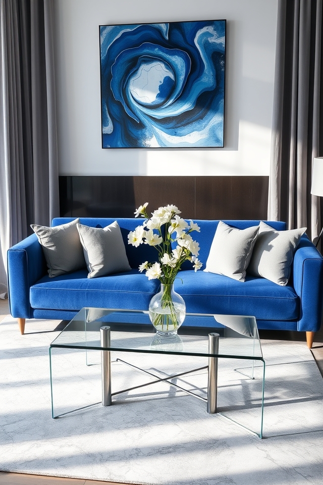 elegant royal blue grey combination