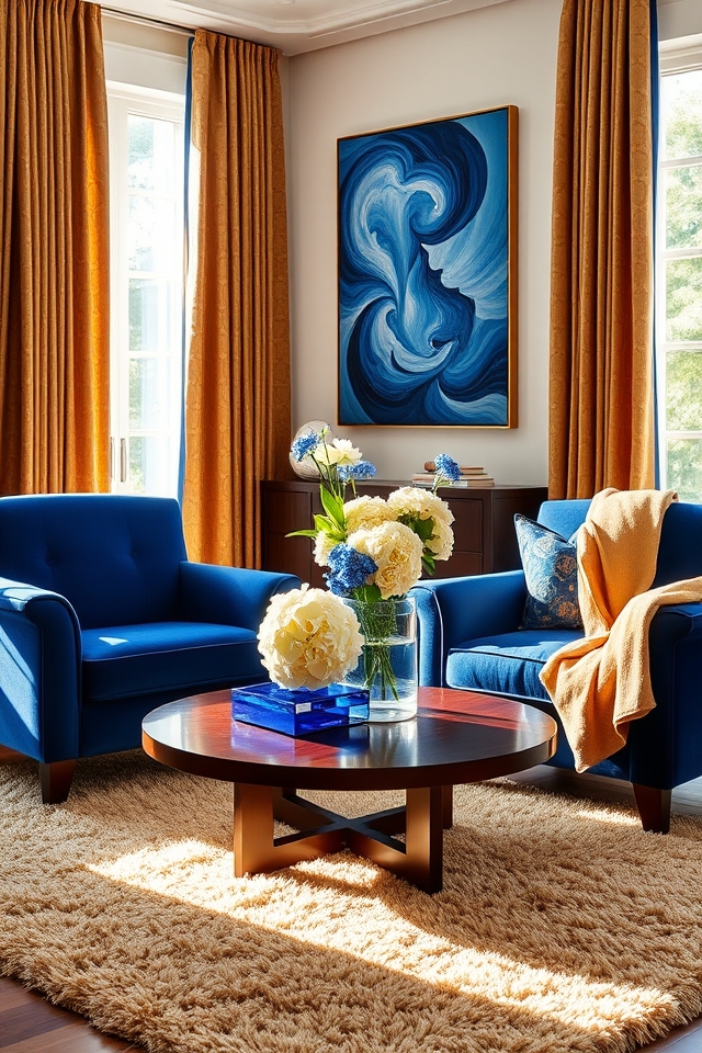 elegant vibrant neutral pairing
