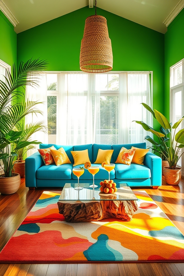 embrace vibrant tropical hues