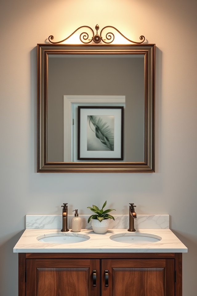 enhance bathroom with mirror