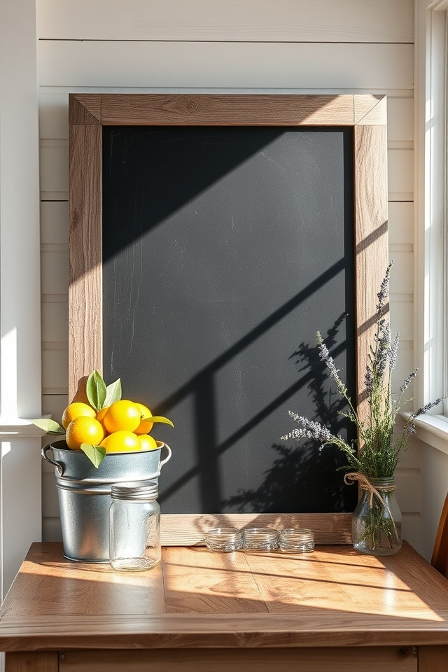 farmhouse style chalkboard signage