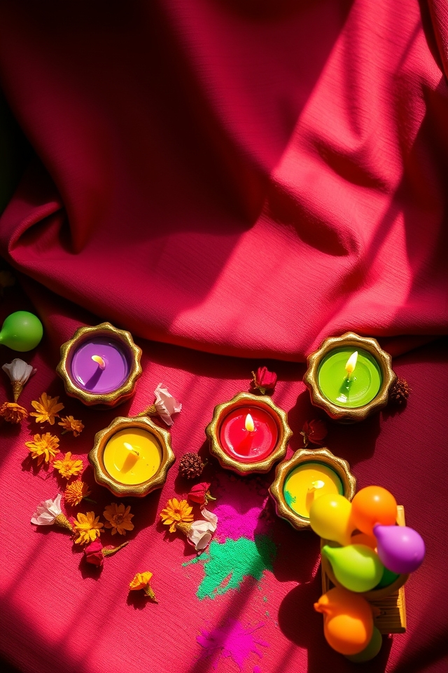 festive aromatic candle ambiance