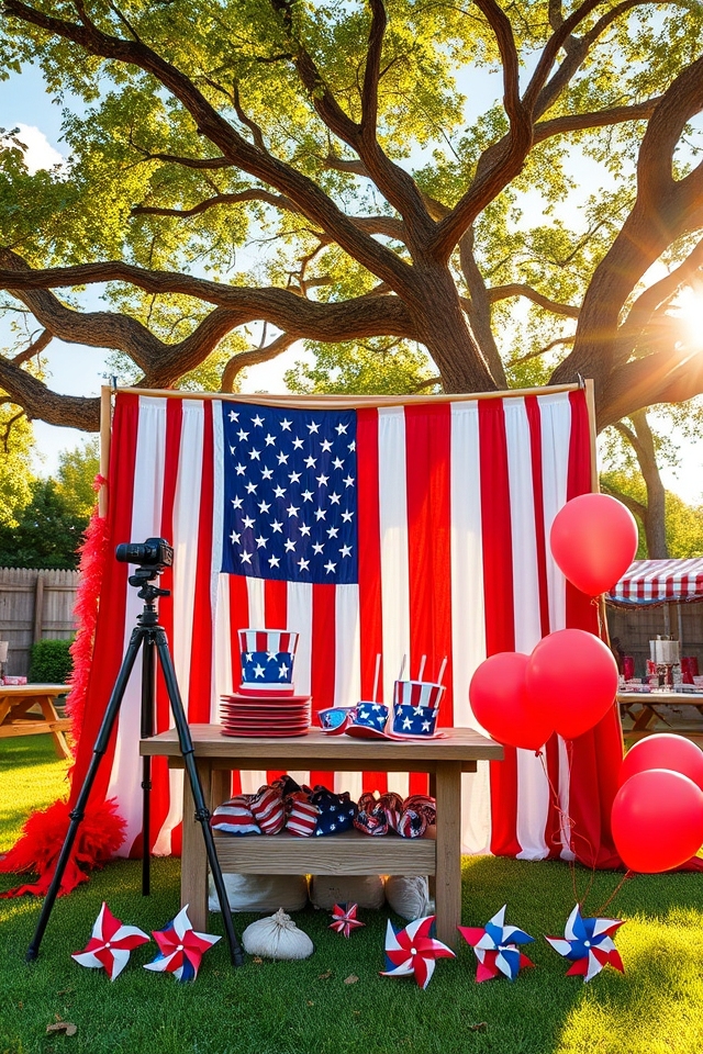 festive patriotic photo booth
