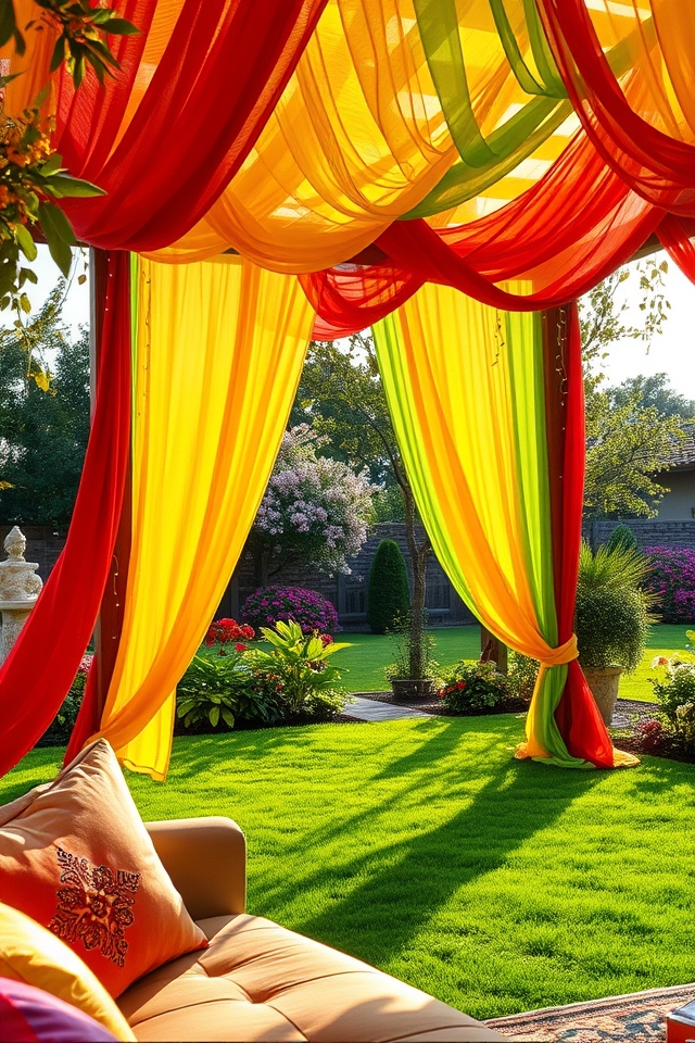 festive vibrant drapes ambiance