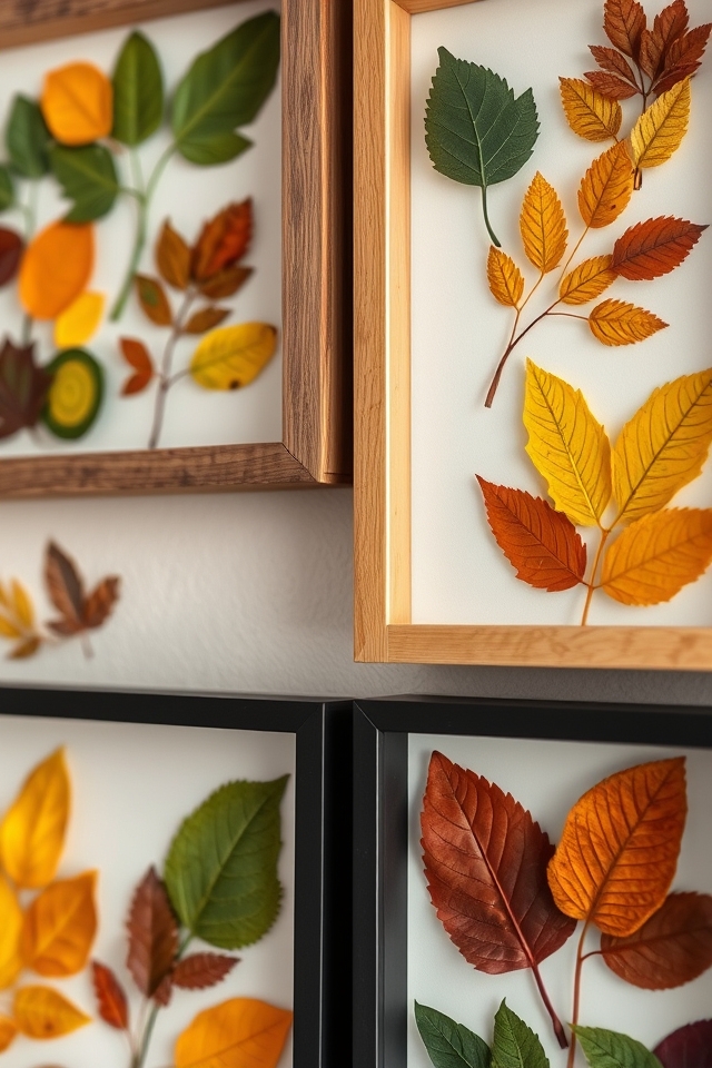 framed nature art display