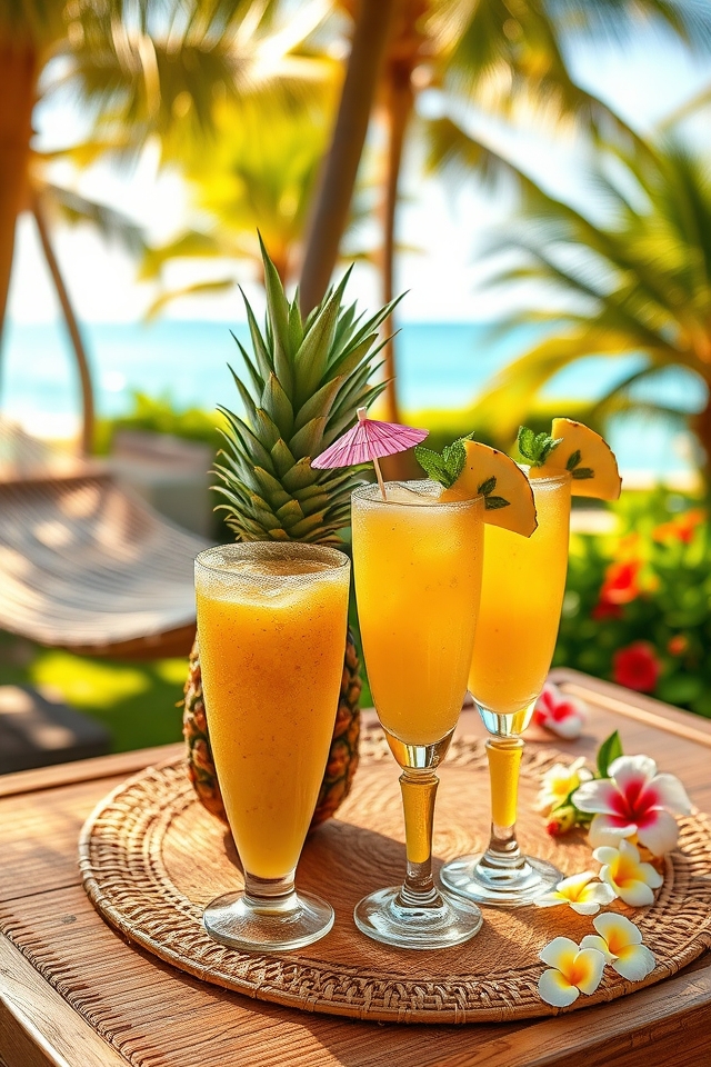 fresh pineapple hawaiian cocktails