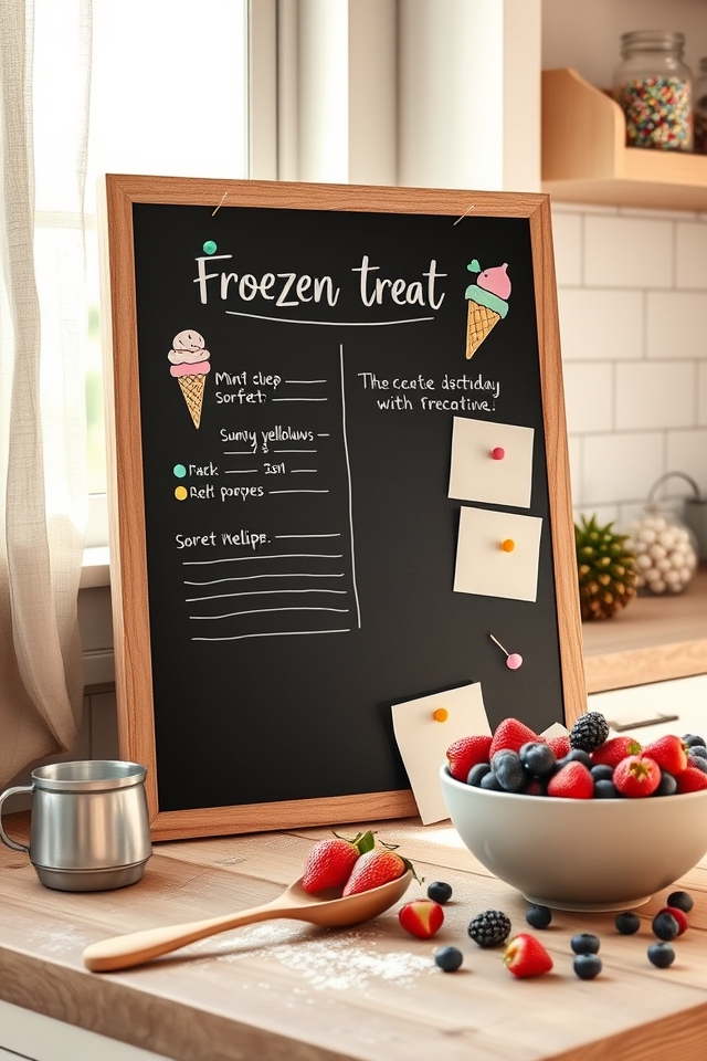 frozen treat recipe board