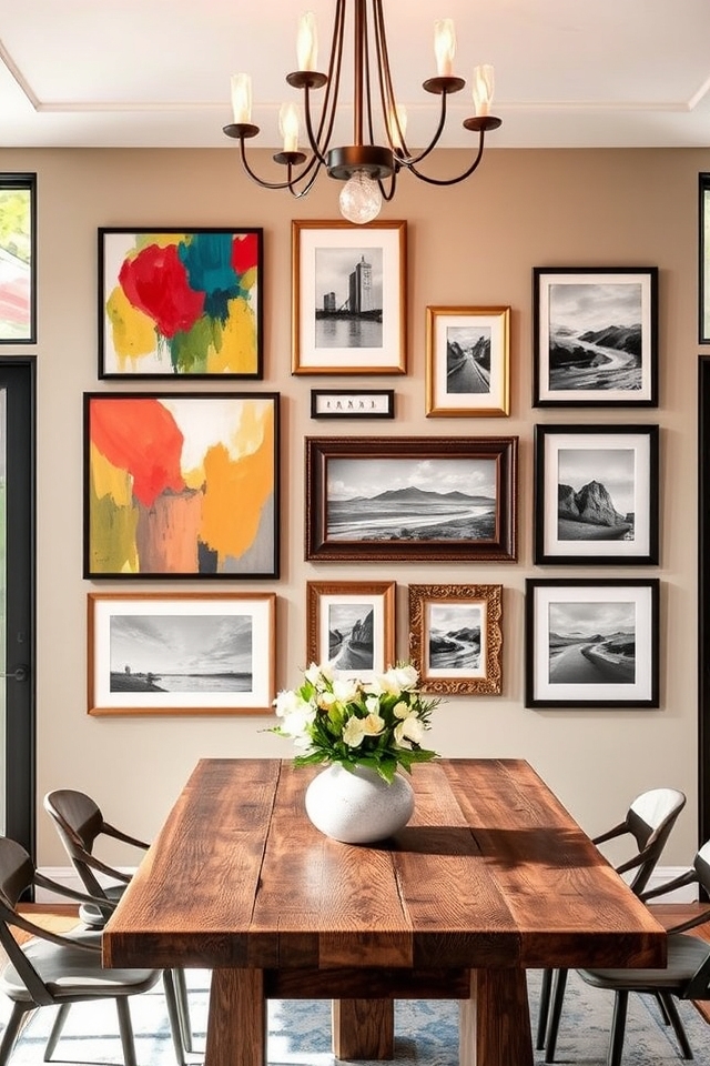 gallery wall for dining