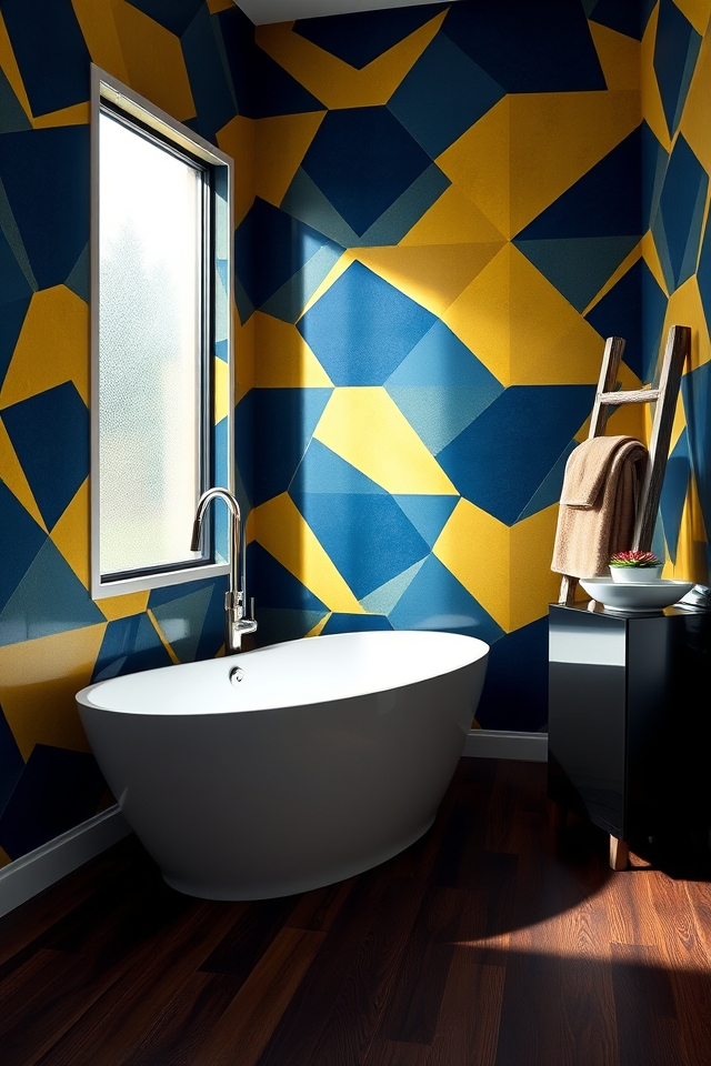 geometric patterns enhance bathrooms