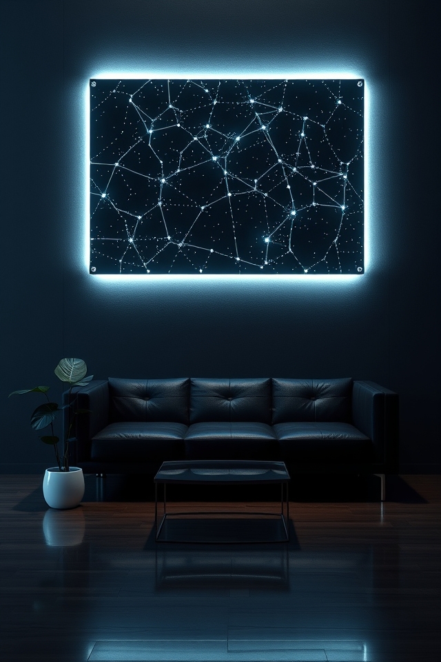 glowing constellation wall art