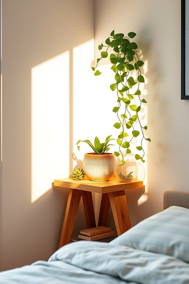 greenery in small bedrooms