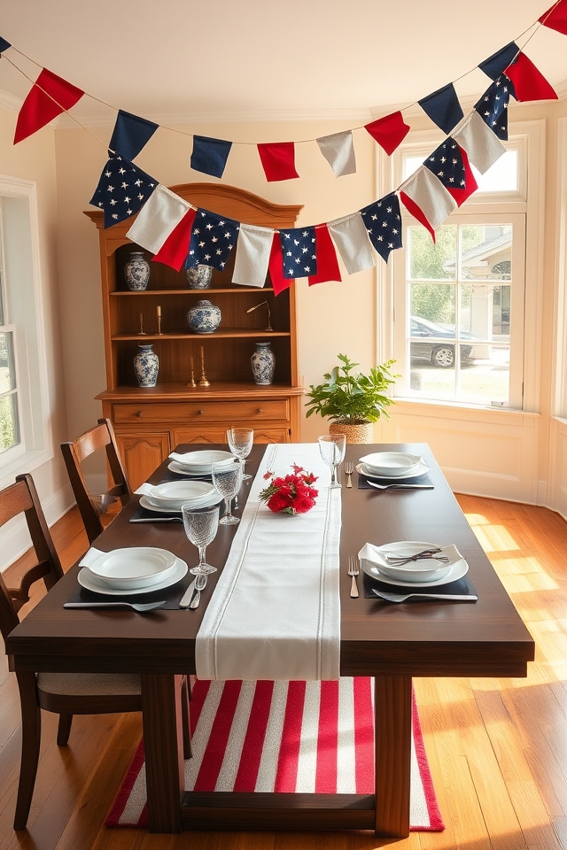 handcrafted patriotic flag bunting
