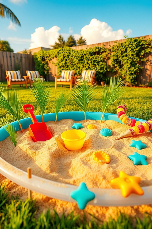 hawaiian themed sand play