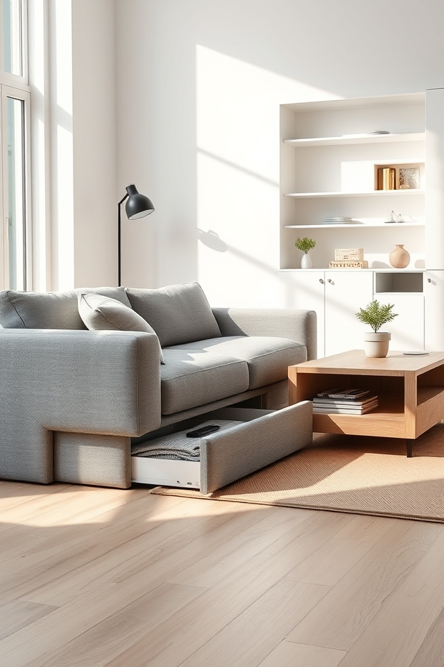 hidden storage reduces clutter