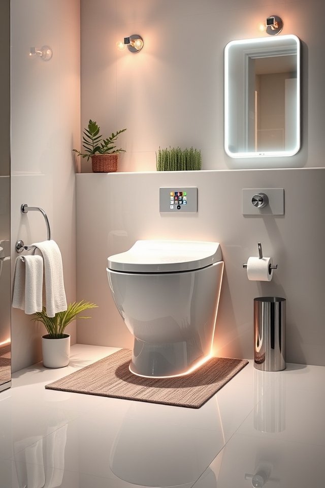 high tech bathroom innovation features