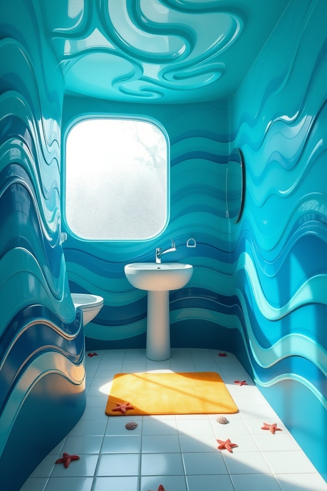 immersive wave like wall designs