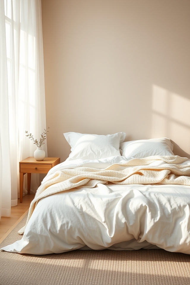 incorporate calming natural fabrics