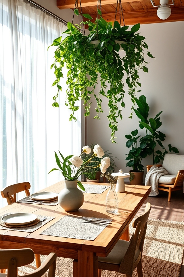 indoor plants enhance dining