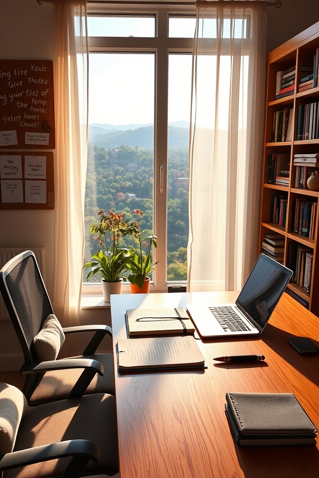 inspirational study corner setup