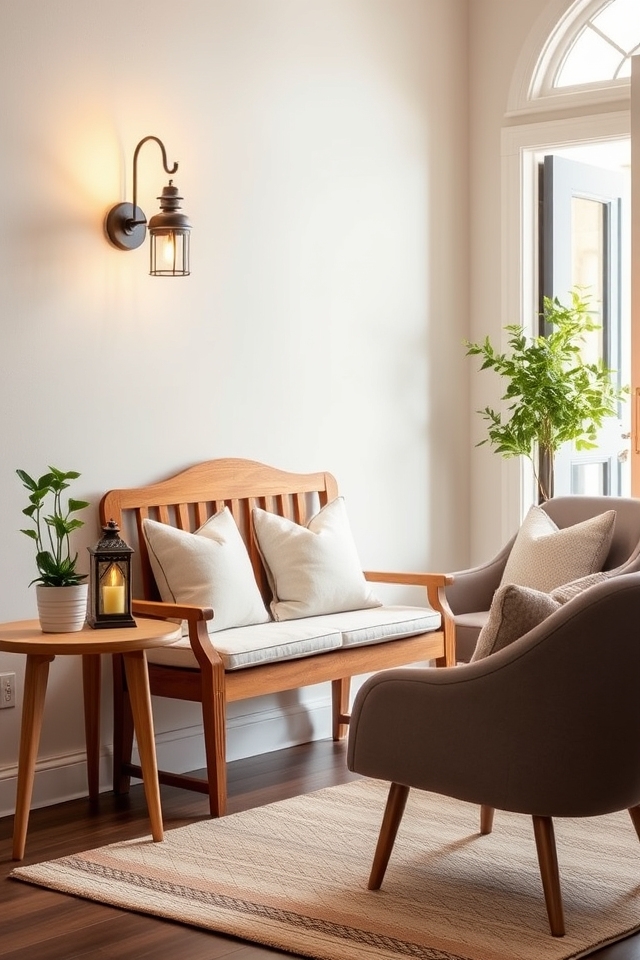 inviting cozy entrance seating