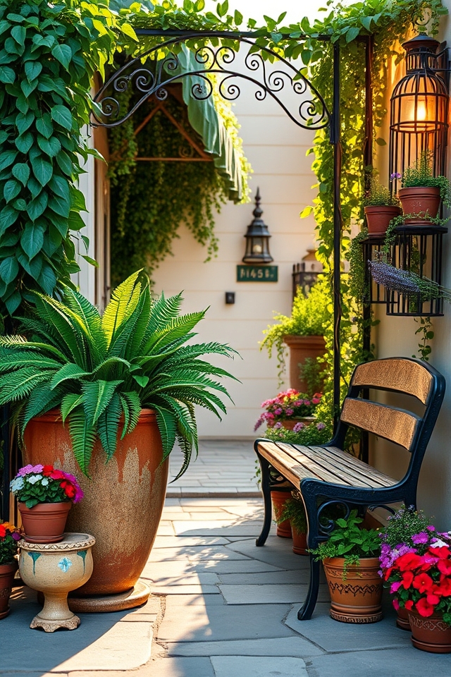 inviting potted plant displays
