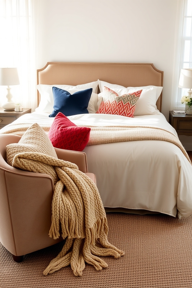 layered textiles and cushions