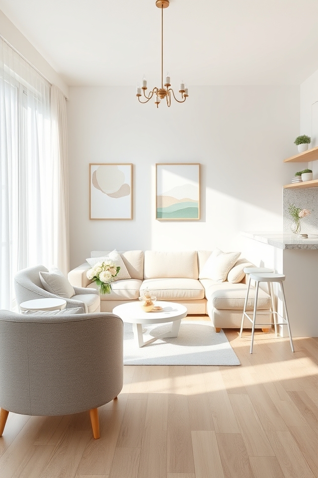 light hues enhance spaciousness