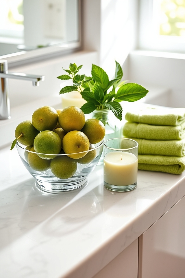 lime and mint accents