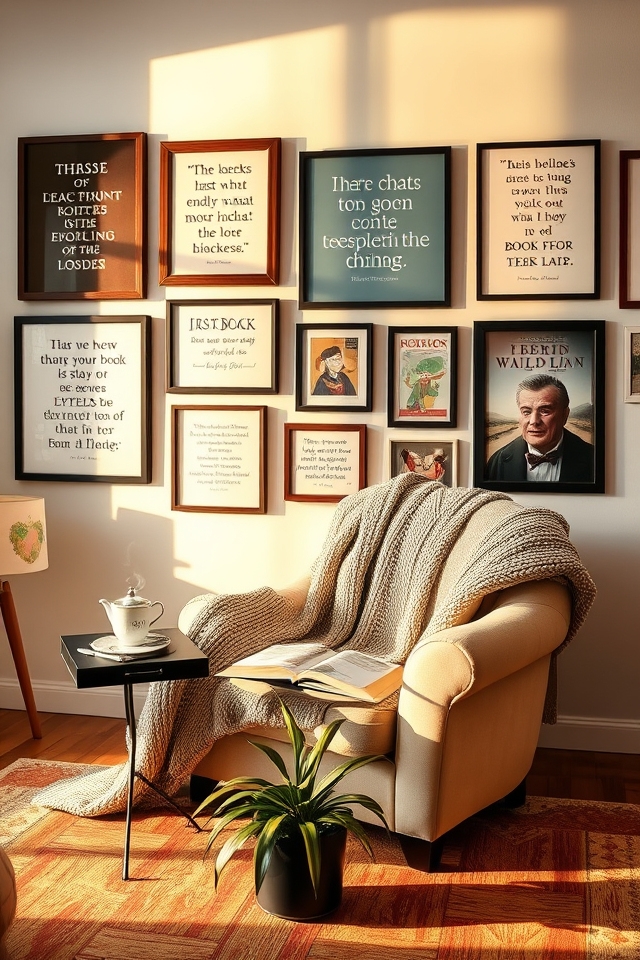 literary decor for bedrooms