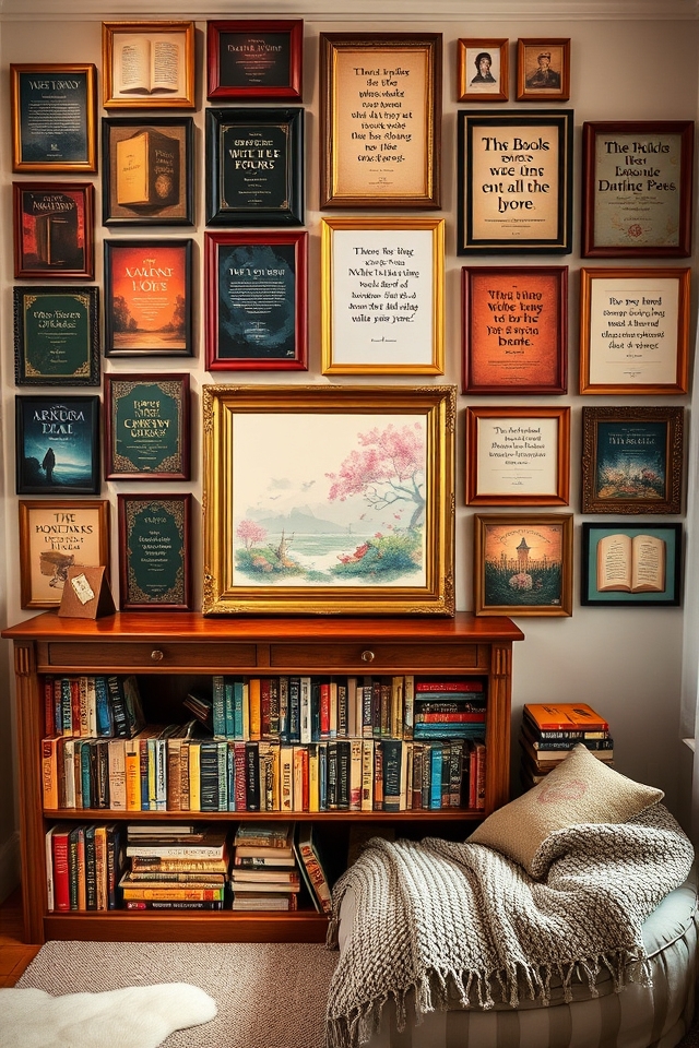 literary inspired gallery wall