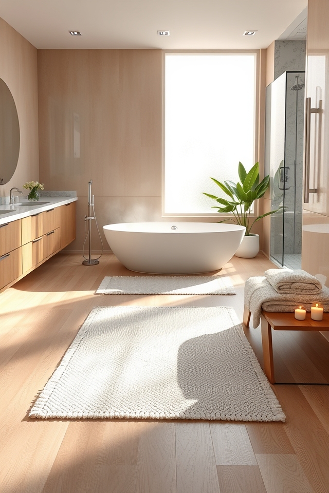 luxurious warm bathroom flooring