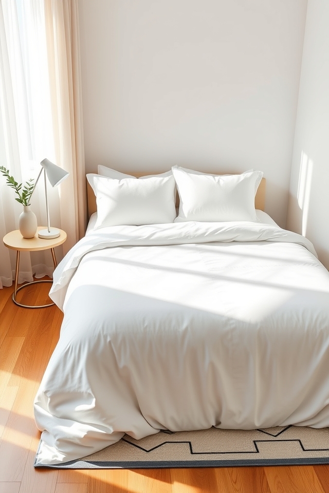minimalist bedding for tranquility