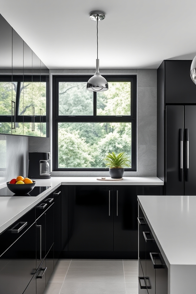 minimalist monochrome kitchen design