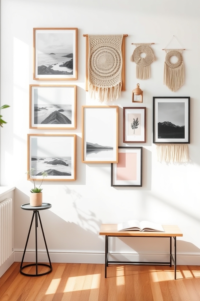 minimalist scandinavian gallery wall