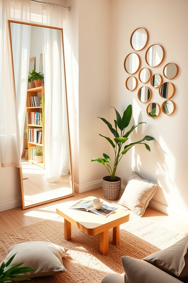 mirror placement enhances brightness