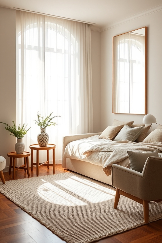 mirrors enhance bedroom light