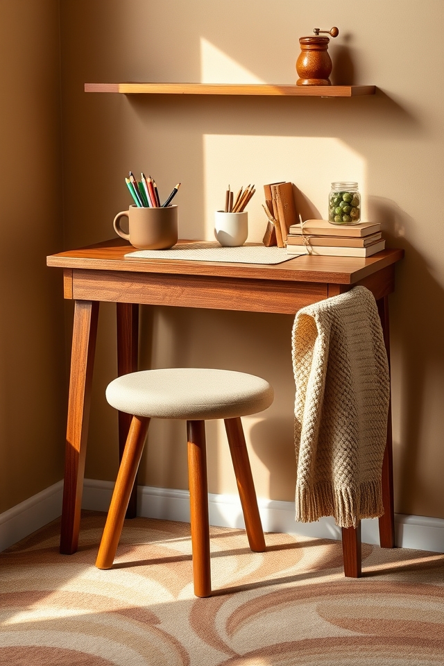 mocha ice cream desk
